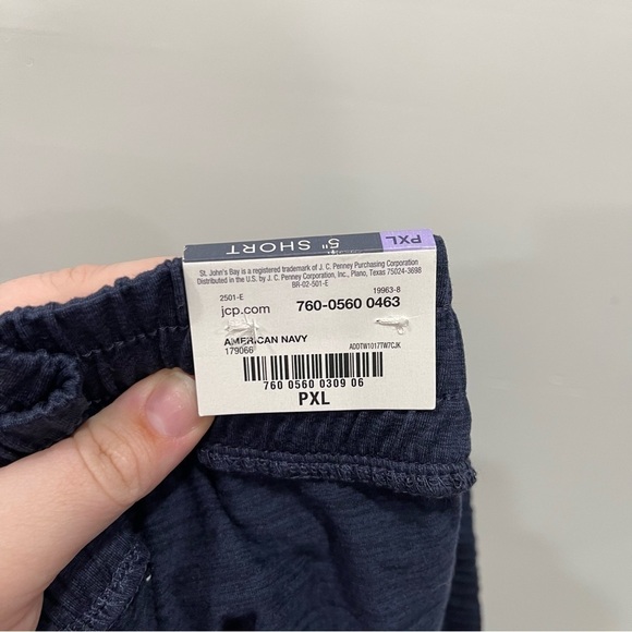 Casual 5” Shorts Navy Blue Drawstring Size XL Petite - Picture 5 of 6